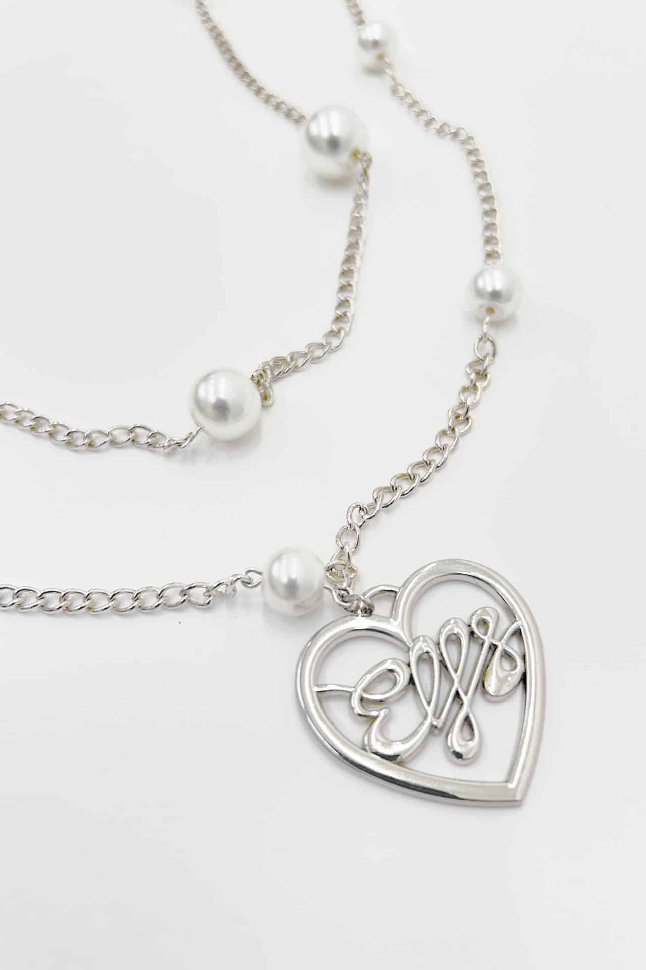 ☆ELFS☆ - SILVER NECKLACE WITH PEARLS ☆ELFS☆ - SILVER NECKLACE WITH PEARLS
