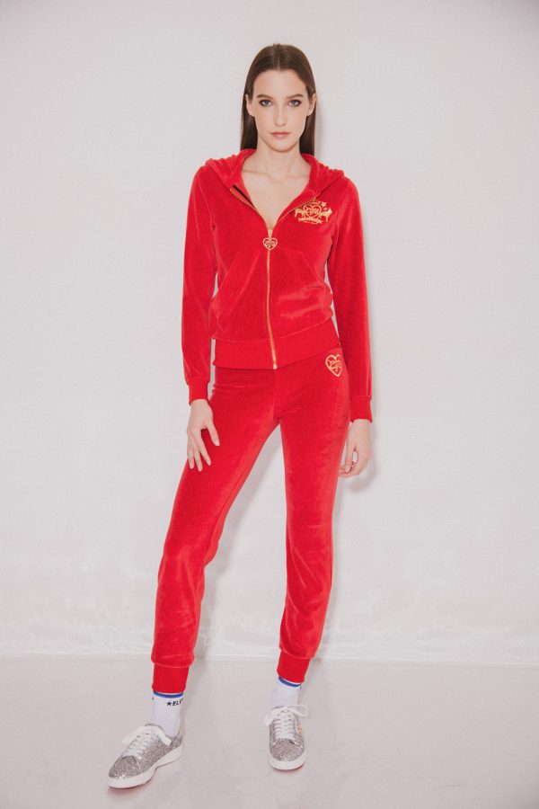 TRACKINGSUIT VELVET RED