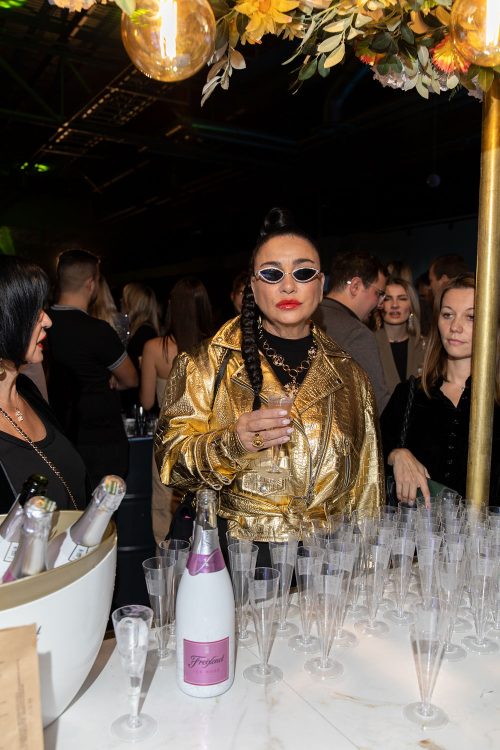 An extra dose of glamor at the ELFS fashion show came from Freixenet